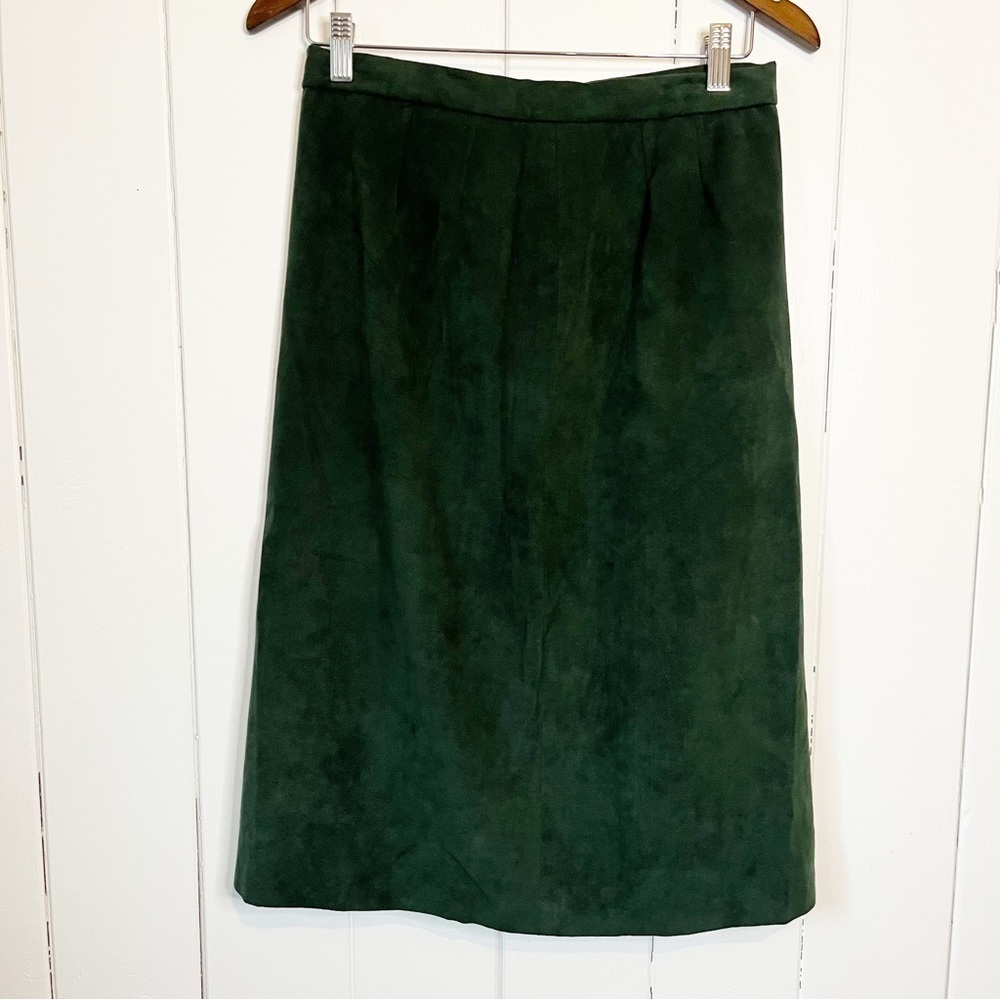 Handmade Forest Green Suede Skirt.